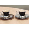Multipurpose cup with stainless steel saucer 300ml,2pcs