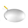 Pizza scoop for tunnel ovens