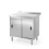 Wall work table cabinet with sliding doors - welded