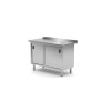Wall work table cabinet with sliding doors - welded