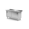 Wall work table cabinet with sliding doors - welded