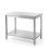 Central work table heavy duty with shelf, 600 mm deep