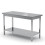 Central work table heavy duty with shelf, 600 mm deep