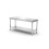 Central work table heavy duty with shelf, 600 mm deep