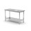 Central work table heavy duty with shelf, 600 mm deep