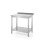 Wall work table with upstand and shelf - depth 600 mm