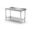 Wall work table with upstand and shelf - depth 600 mm