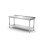 Wall work table with upstand and shelf - depth 600 mm