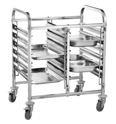 Double mobile trolley - 12 x GN 1/1