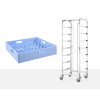 Mobile trolley for dishwasher baskets - 7 x 500x500 mm