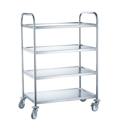 Serving trolley with 4 shelves