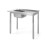 Loading table with sink for dishwasher – screwed