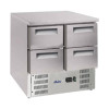 Refrigerated counter with 4 drawers and bottom unit