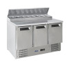 3-Door refrigerated counter with superstructure