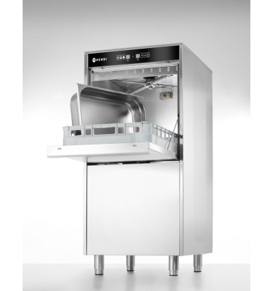 50x60 dishwasher for trays and pots – electronically controlled, with detergent dosing system and drain pump