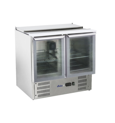2-door cooling counter with tilt cover