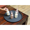 Camtread® serving tray, round, non-slip surface.