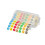 Set of Food Safety disposable labels for each day of the week, with dispenser
