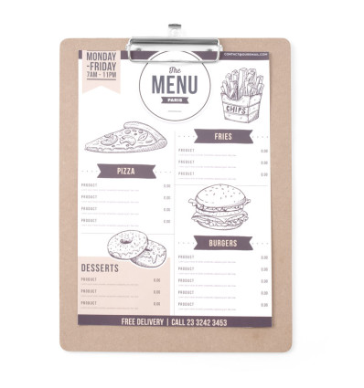 Menu clipboard