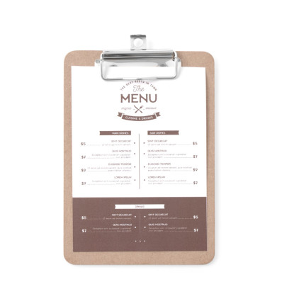 Menu clipboard