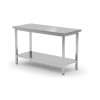 Central work table with a shelf Budget Line – screwed, depth: 600 mm