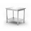 Central work table with a shelf Budget Line – screwed, depth: 600 mm