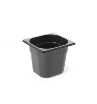 Container GN 1/6 black polycarbonate
