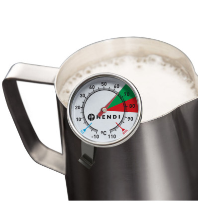 Milk frothing thermometer