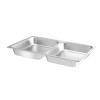 Food pan GN 1/1, with 2 compartments