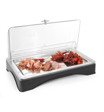 Cooled display with cover - Gastronorm 1/1