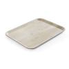 Serving tray with melamine laminate, non slip, with wood design