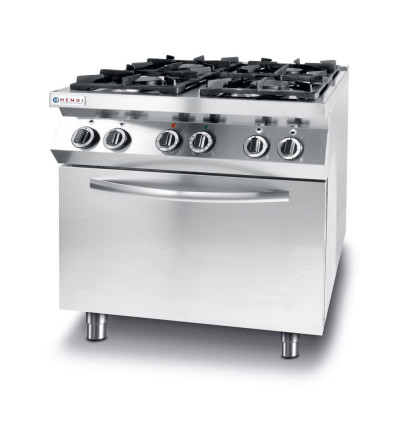 Gas cooker Kitchen Line 4-burner with convection electric oven GN 1/1