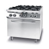 Gas cooker Kitchen Line 4-burner with convection electric oven GN 1/1