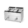 Induction deep fryer with drain tap - 2 x 8 l