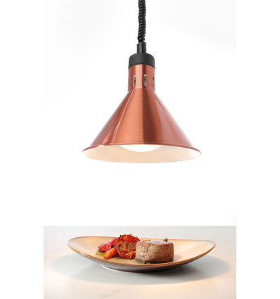 Rise and fall heat lamp conical