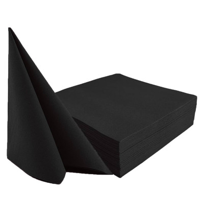 Salvetes  papīra  AIRLAID 40*40cm. k/50, melnas