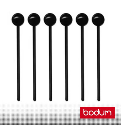 BODUM 212 kafijas karotes melnas k/6