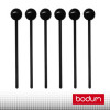 BODUM 212 kafijas karotes melnas k/6