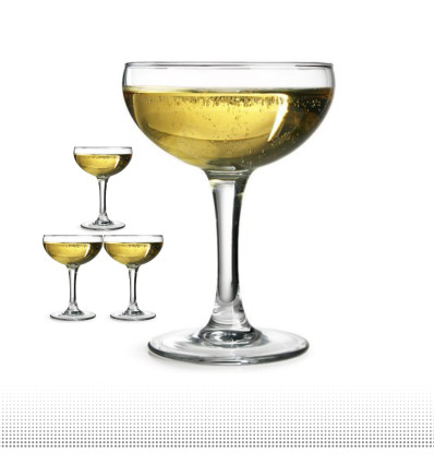 ELEGANCE šampanieša glāze zemā kauss 16 cl