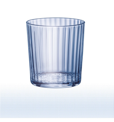 Viskija/udens  glāze Exclusiva Negroni 35,5c/355ml l safīra zila