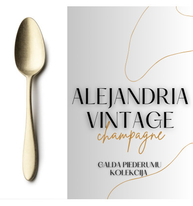Karote pusdienu ALEJANDRIA Vintage- Champagne
