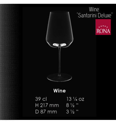 Vīna glāze RONA SANTORINI 39 cl //Roku darbs