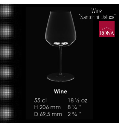 Vīna glāze RONA SANTORINI 55 cl //Roku darbs
