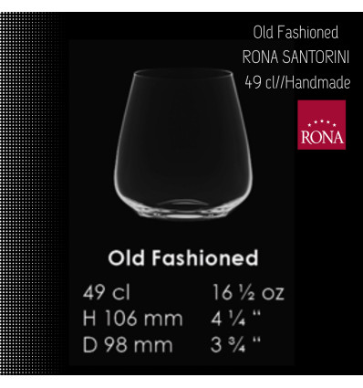 Old Fashioned glāze RONA SANTORINI 49cl //Roku darbs
