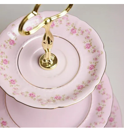 LEANDER SONATA Rozā porc. etažieris